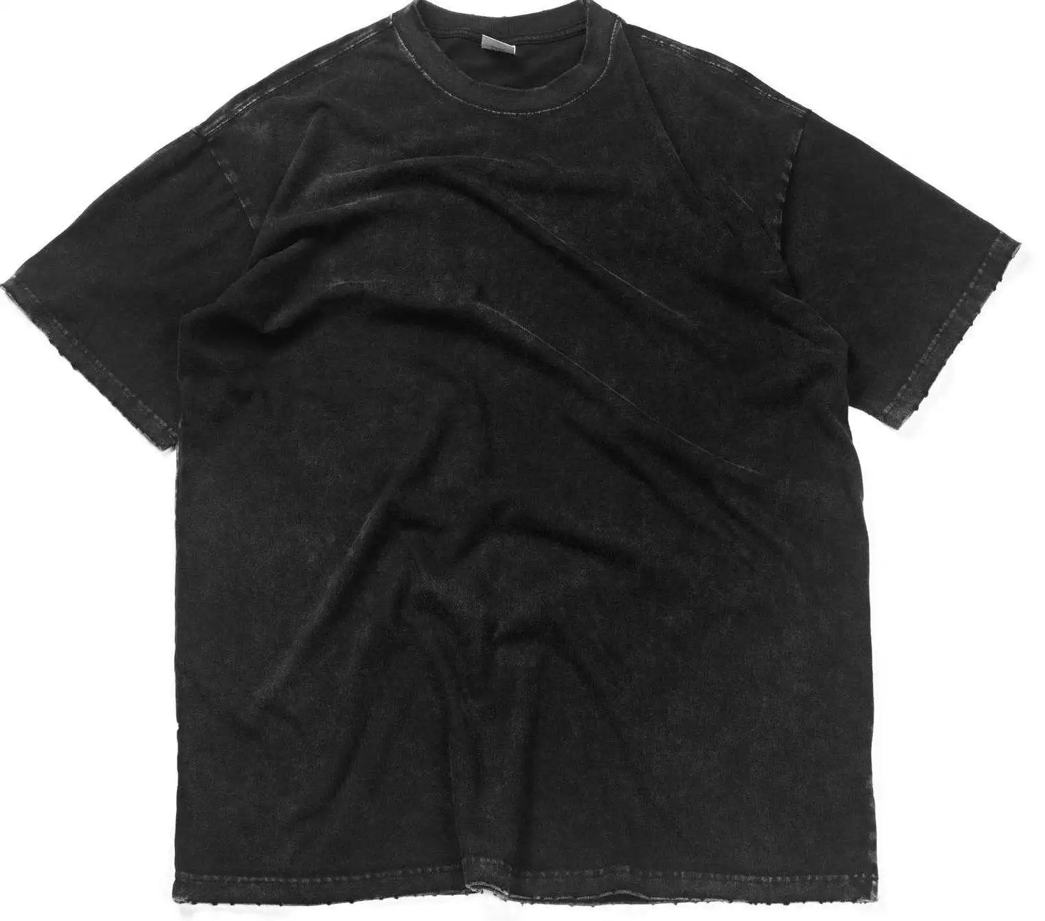 Customizable 100% Cotton High Street T-Shirt Factory's Acid Washed Unisex Oversized Design 250GSM Blank Men