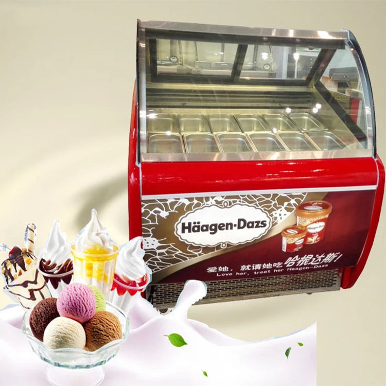 Gelato Ice Cream Showcase  Display Small Circular Shop Ice Cream Display Counter Isplay Freezer