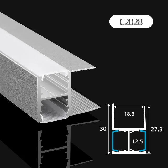 Two Layer Double-sided Luminescence Led Aluminium Alloy Profiles Aluminum Profile for Kitchen Cabinet