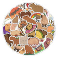 50 Cartoon Cute Animal Capybara Graffiti Stickers Waterproof Children's Reward Stickers for Mobile Phones