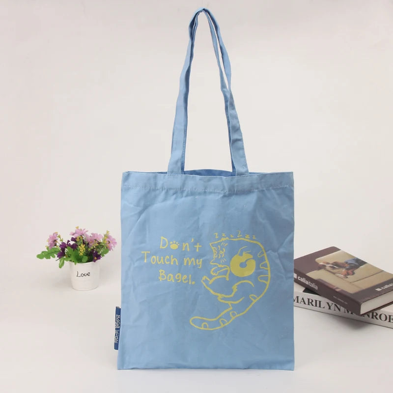 Custom Printed Heavy Duty Cotton Canvas Shopping Tote Bag Eco-Friendly Reusable Fashion Style with Custom Logo for Promotions