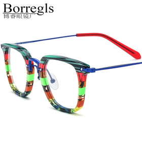 Borregls Acetate Titanium Glasses Frame Women 2025 New Brand Designer Square Eyeglasses Men Spectacle Optical Eyewear 185791