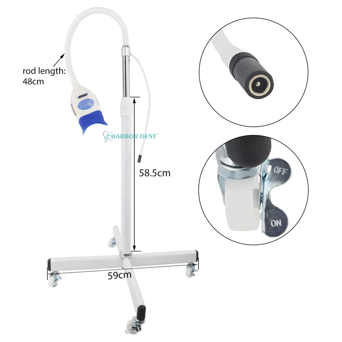 Portable 10 LED Cold Light Teeth Whitening Lamp Electric Powered Accelerator for Stand-Fooring Bleaching Machine MegaBDM