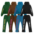 Autumn Sport Street Casual Hoodie and Sweatpants Set Custom 3D Puff Print French Terry Cotton Heavy Hoodie Set