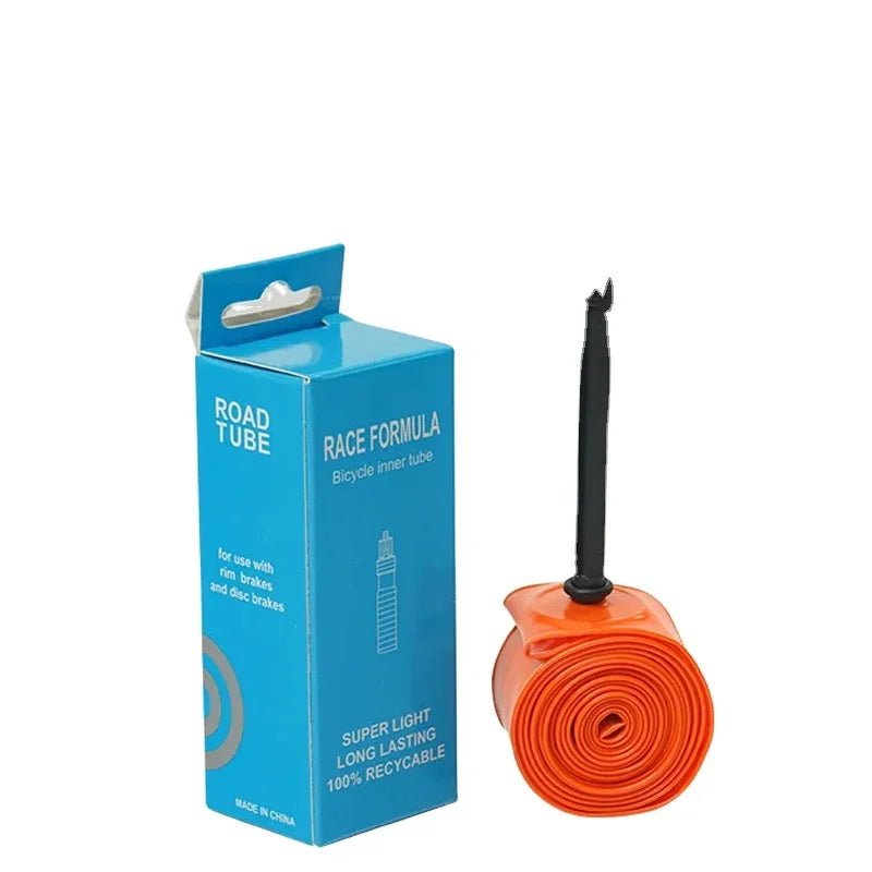 AGEKUSL French Valve Bike Tyre 700C 18/32C TPU Tire 45 65mm Length Road Bike Inner Tube for Riding for 85mm Bike Frame MegaBDM