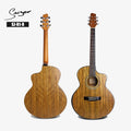SJ-R1-R 2023 New Oem Guitar Factory Wholesale Price Walnut Satin Cutaway Electric Acoustic Guitar with Armrest