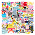 105Pcs Motivational Phrase Letter Ins Fresh Graffiti Sticker for Girl Bottle Laptop Phone Custom Inspirational Label