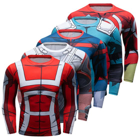 3D All Over Printing Spiderman Compression T Shirt Fitness Causal Gym Anime Apparel