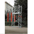 3.32 m Heavy Duty Aluminum Multi-Purpose Scaffold with Telescopic & Folding Ladders Industrial Design Adjustable Platform Ladder