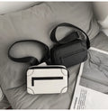 Women's Trendy Korean Version Crossbody Bag Small Square PU Shoulder Bag Zipper Waterproof Casual Niche Box Bag Versatile