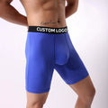L&J Oem Design Soft Underwear Men Organic Cotton Boxer Briefs Solid Mens Boxer Custom Logo