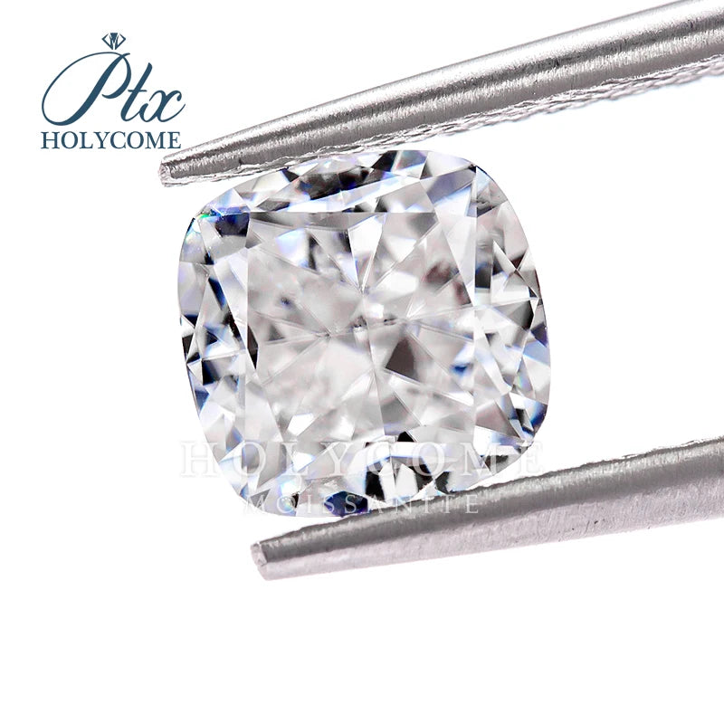 Holycome New VVS DEF Crushed Ice Cushion Cut Gra Moissanite for Jewelry Making