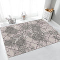 Home Decor Oriental Style Jacquard Machine Made Loop Pile Faux Fur Plush Fabric Printed Design Shaggy Area Rugs