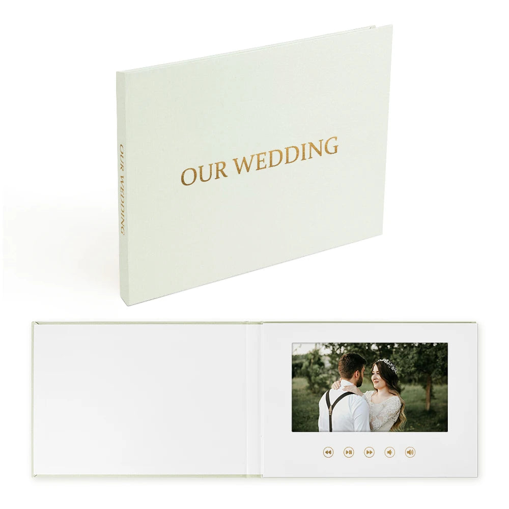 2025 New Style Advertisement 7 Inch Lcd Screen OUR WEDDING Wedding Video Book Card Digital Card Promotional Marketing