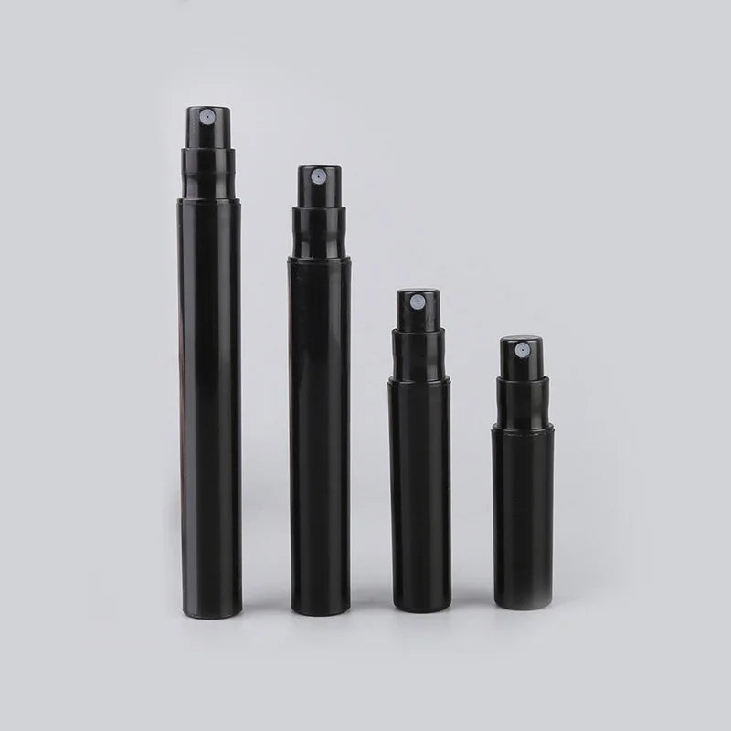 Cute 5ml Perfume Atomizer for Travel Portable Use 10ml Empty Free Sample Custom Plastic Black 2ml 3ml Small Spray Test Vial Tube