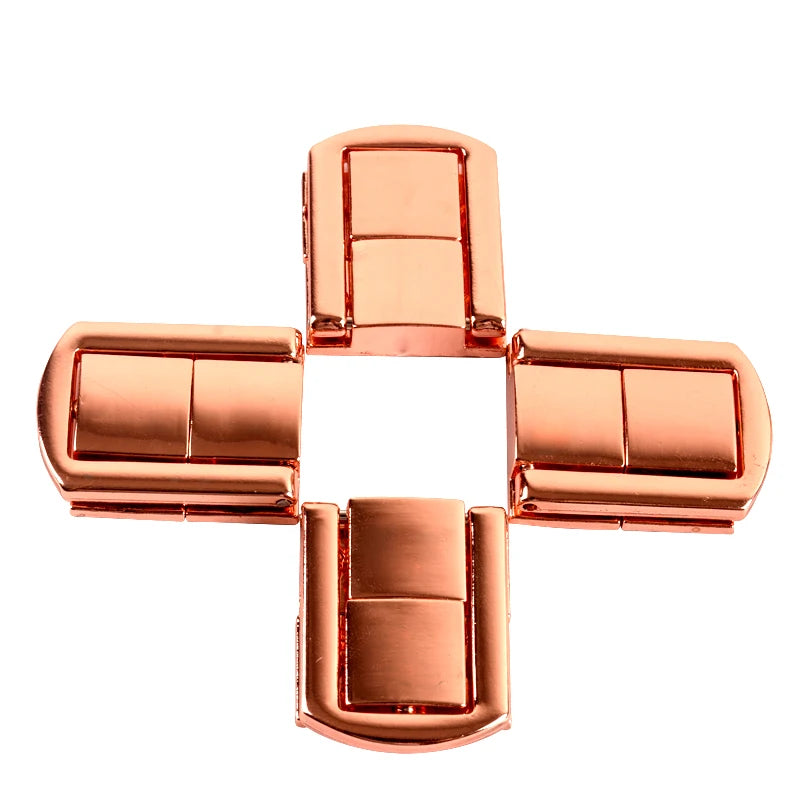 New Fashion 25x32mm Rose Gold Metal Box Lock for Wooden Box Locks Latch for Jewelry Box