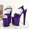 New Purple Super High Heel Club High Heels 20 cm Thin Heel Fish Mouth Leaky Toe Pole Dance Women's Large Sandals