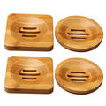 Modern Natural Wooden Bamboo Soap Dish Soap Dish Storage Holder for Home Bathroom