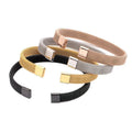 Fashion Men's Stainless Steel Woven Mesh Bracelet 8mm Adjustable Opening C-shaped Cuffs Personalized Charm Charm Bracelets