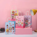 2023 Manufacturer Directly Sale High Quality Offset Printing Custom Cute Pink Kraft Paper Recyclable Gift Bag Paper Twist Rope
