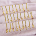 SSeesy Bulk Custom Jewelry Gold Plated Women Choker Alphabet Chains Initial Letter Pendant Necklace