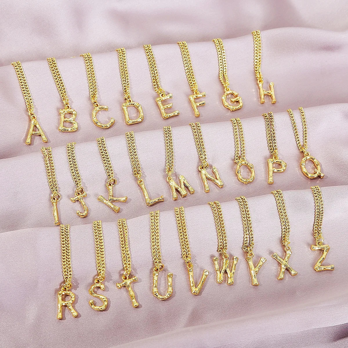 SSeesy Bulk Custom Jewelry Gold Plated Women Choker Alphabet Chains Initial Letter Pendant Necklace