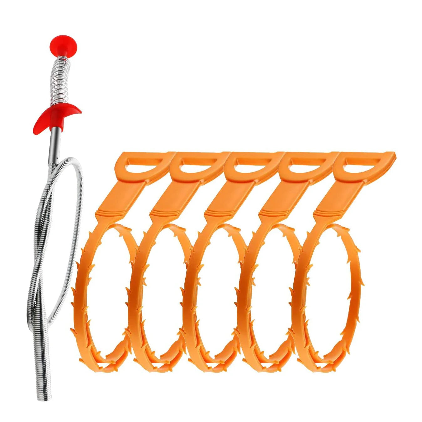Clog Remover Tool Set Drain Clog Remover Plumbing Snake Hair Pipe Bathtub Shower Toilet Sink and Drain Cleaner Accessories