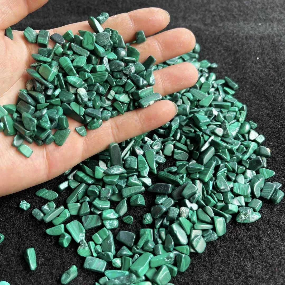 Bulk Wholesale Natural Malachite Tumbled Stone Malachite Chips