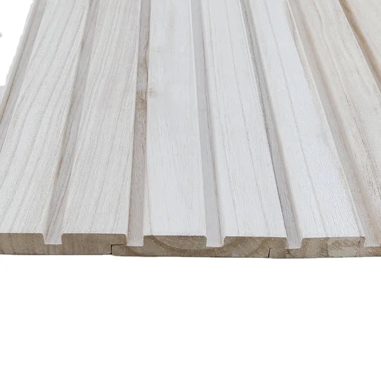 Manufacturer Custom Solid Smooth Surface Paulownia Carved Wood Panels