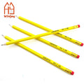 Black logo Printed Fluorescent Yellow Color Hb Pencil Standard NO.2 Pencil Custom Gift for School Students Office Home Classroom