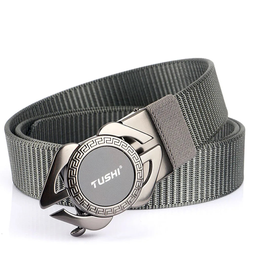Wholesale TUSHI Brand Men's Nylon Tactical Belt Zinc Alloy Buckle Thickened Design for Casual Hunting Hiking Sports Outdoor
