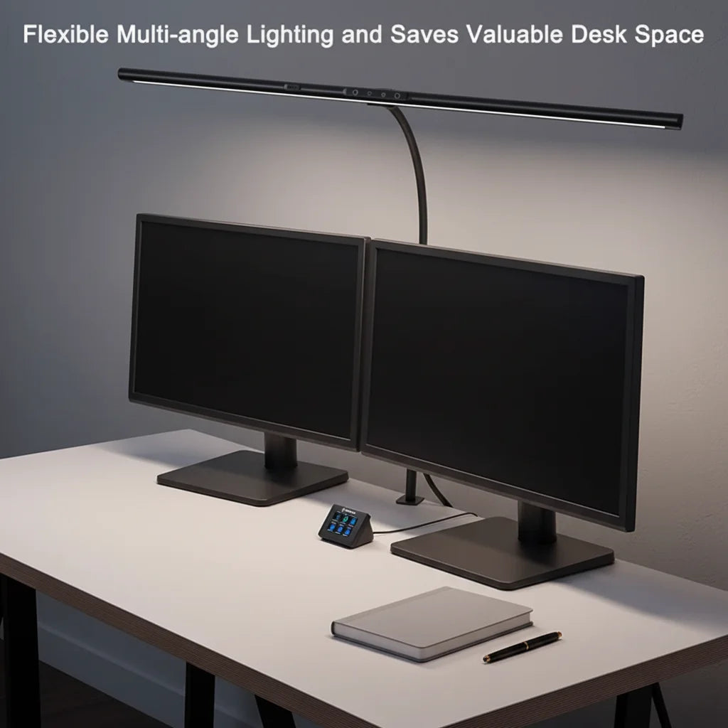 Modern Sensor Control Electric Eye-Caring LED Aluminum Gooseneck DC Desk Lamp Motion Flexible Simple Design Adjustable Dimmable