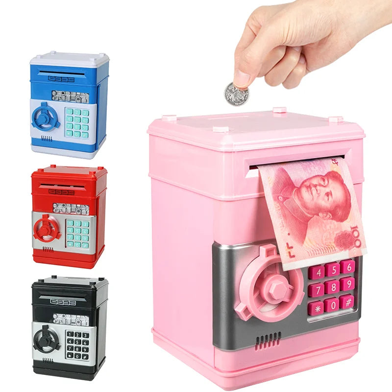 Hot Selling Pretty Electronic Password Piggy Great Gift Toy Bank for Kids (Red+Black) with Low Price