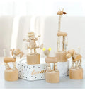 Wooden Pop-Up Push Puppet Toy for Kids Featuring Cartoon Animal Characters Inspired by Iron Man