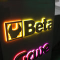 Metal Back Luminous Word Custom LED Sign Stainless Steel Advertising Channel Letter Backlit Luminous Commercial Signboard