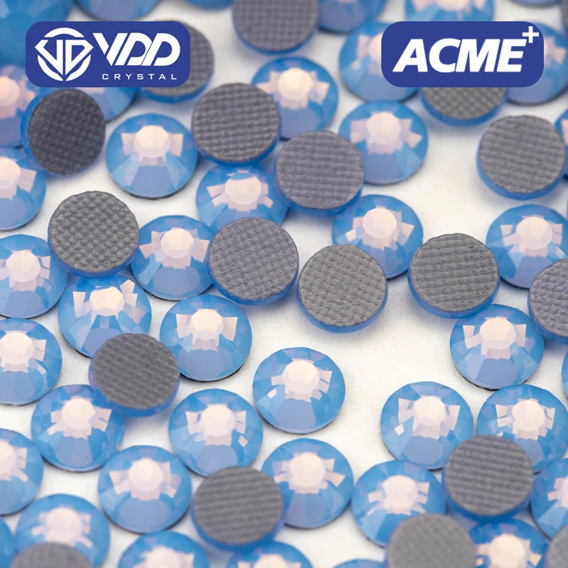 VDD 045 Blue Opal ACME Top Quality Hot-Fix Glass Rhinestones Crystal Flatback Stones Garment Decoration Wedding Dress