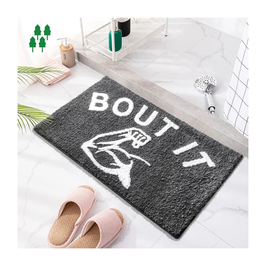 Print Microfiber Bathroom Rug Microfiber Bath Mat Eco-Friendly Absorbent Floor Tub Mat