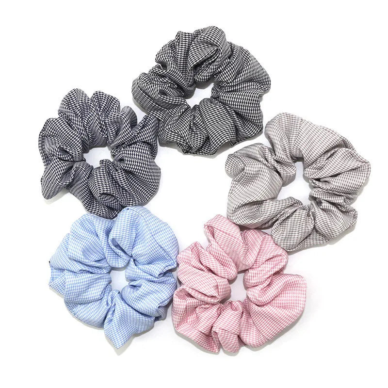 Popular Stripe Printed Organic Cotton Hair Scrunchies Wholesale Ponytail Holder Archer Brand Fashion Women
