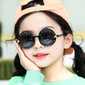 Sunbest 6601 Kids Sunglasses Trendy Round Frame Bee Letter Design Wholesale Cheap Children's Sun Glasses Red Blue PC Material