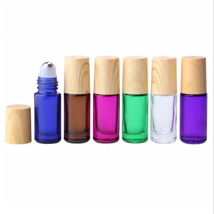 5ml Clear/amber/green/purple/blue Glass Roll on Bottle for Perfume/essential Oil MegaBDM