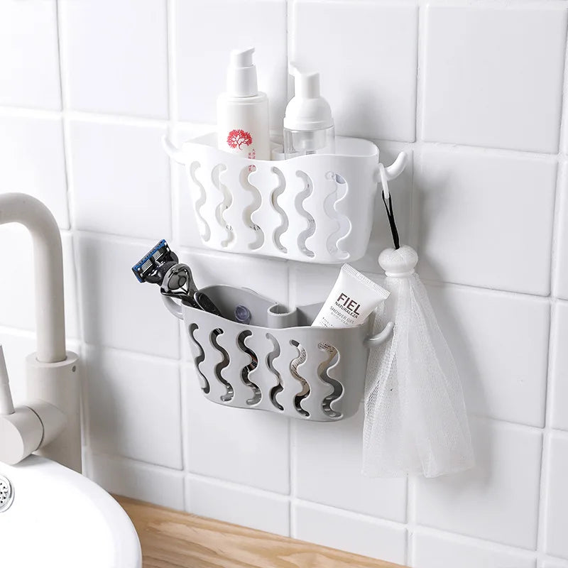 JAYA Hole-Free Suction Cup Storage Hanging Basket Faucet Sponge Drain Basket Kitchen Utensils Rack