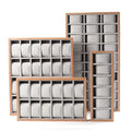 6 12 24 30 Slots Wooden Solid Wood Watch Storage Tray for Drawer Watch Pillow Organizer Display Tray Showcase