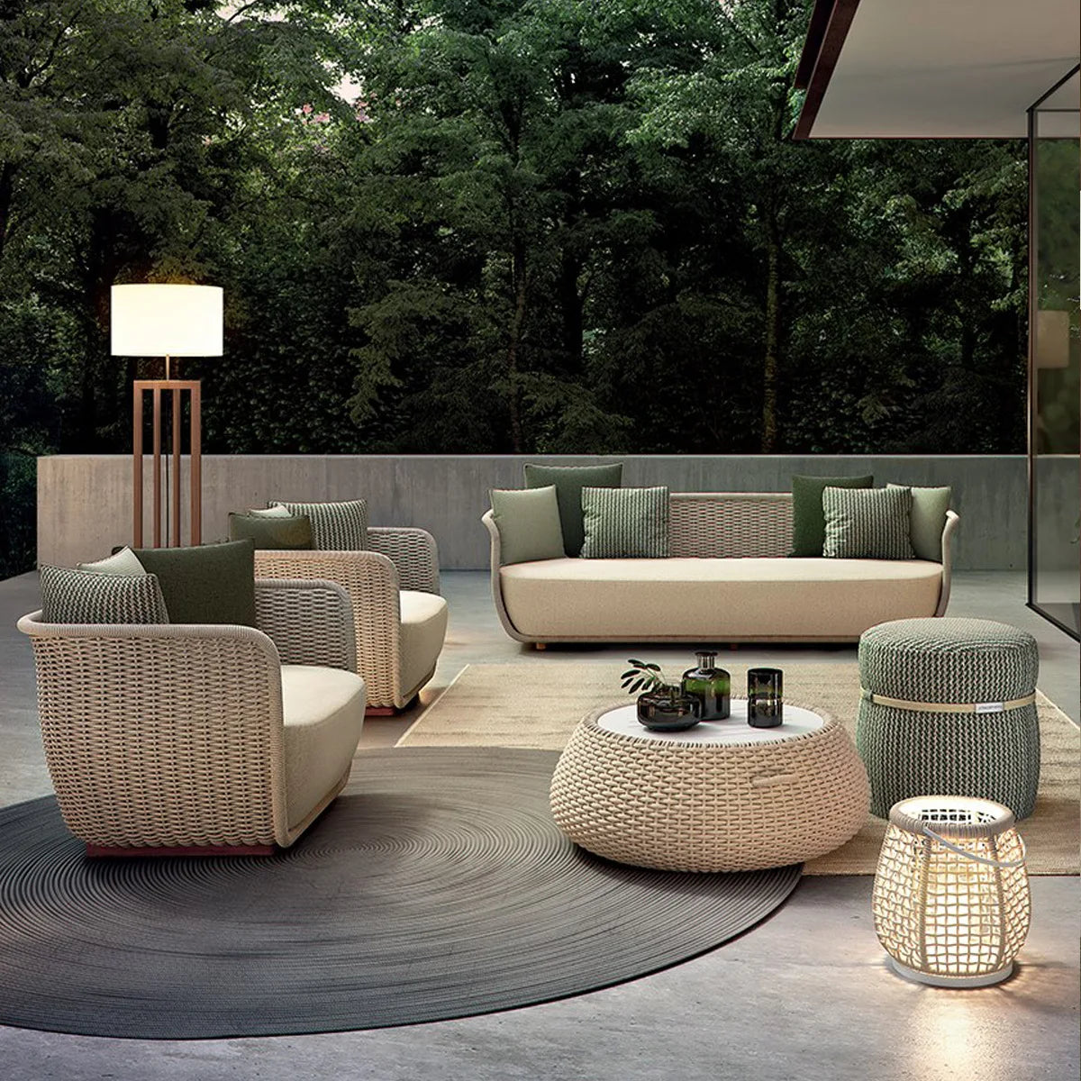 Outdoor Sofa Set Aluminium Waterproof Modern Outdoor Furniture Modular Sofa Funiture Patio Set Garden Aluminium Outdoor Sofa