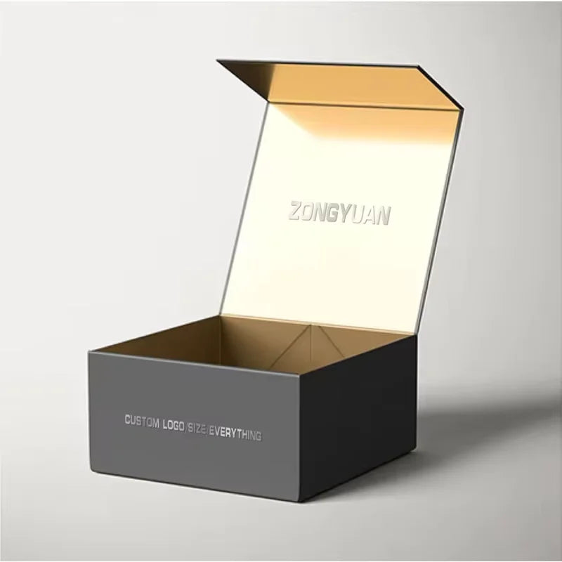 In Stock Rectangle Rigid Magnetic Gift Box Foldable Cardboard Paper Packaging Box for Clothing Shoes Packaging