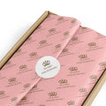 Custom Pink Christmas Tissue Paper with Printed Flower Logo for Gift Wrapping & Packaging Shredded Flowers Machine Made Wrap