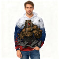 Fitspi Fashion Russian Bear 3d Printing Men's Sweater Russia Flag Long Sleeve Men's Hoodie Clothing Hoodie Sweatshirt Wholesale