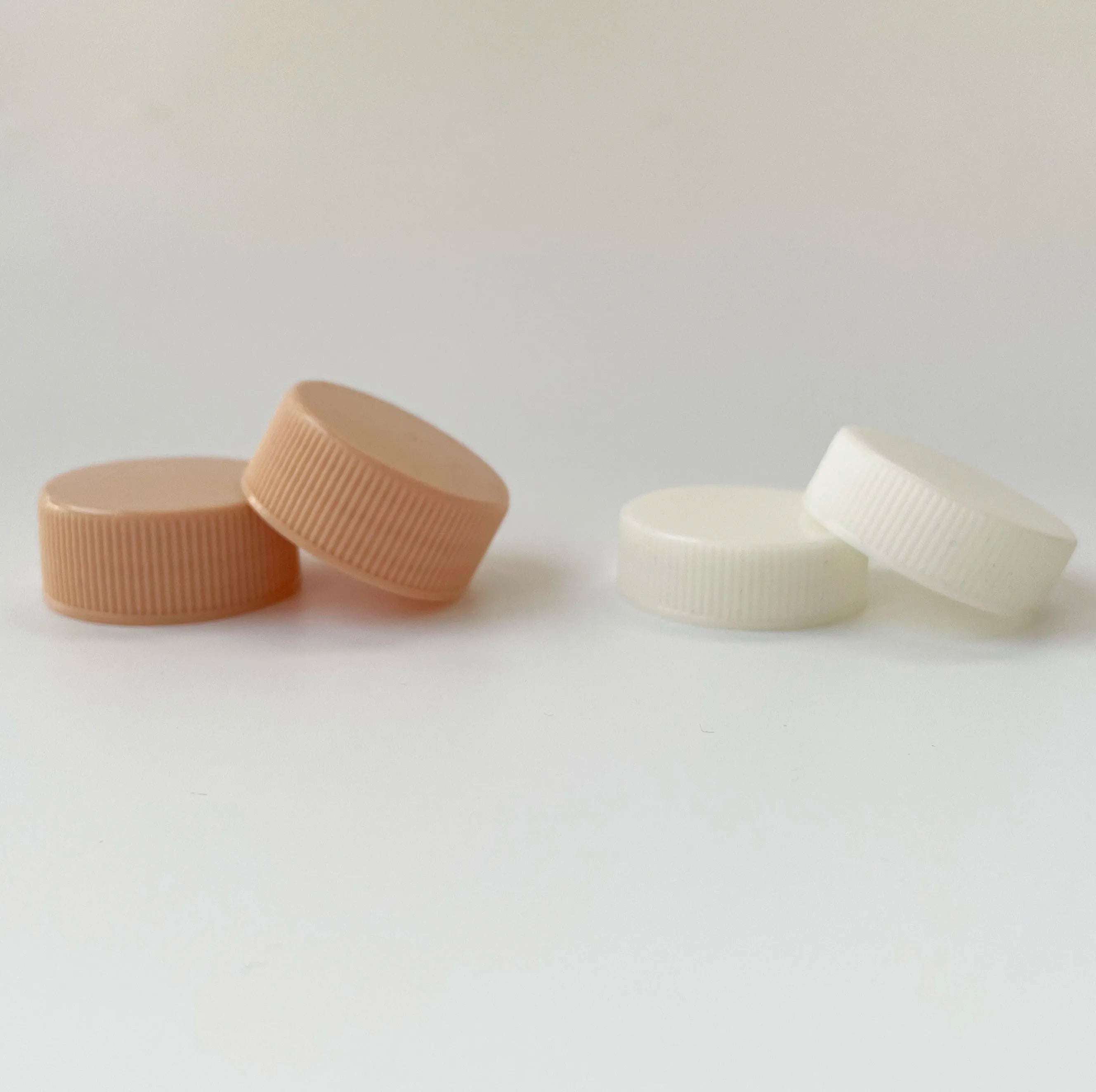 33-400 33-410 PP Plastic Ribbed Screw Top Caps With F217 Foam Liner or Foil Heat Seal