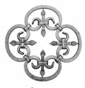 Wrought Iron Pieces Forged Elements Central Decorations  for Gate  Fence Railing Handrail