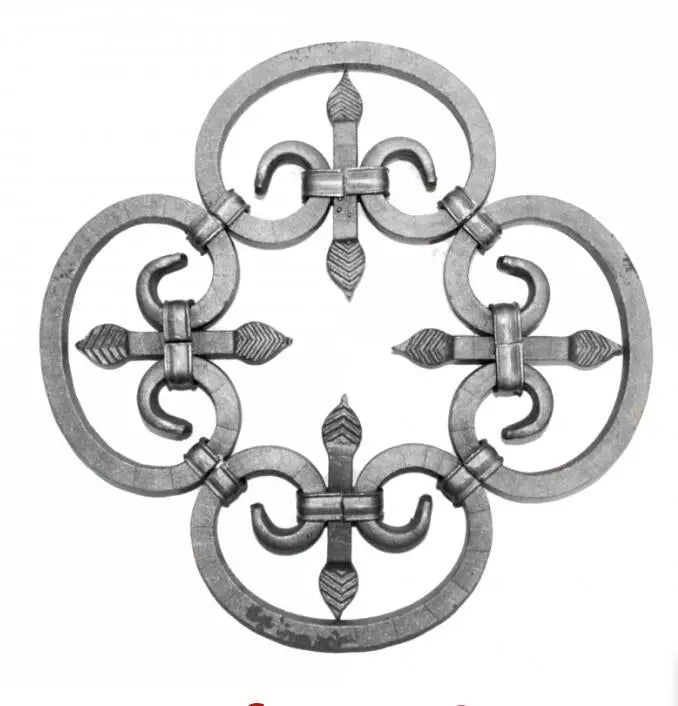 Wrought Iron Pieces Forged Elements Central Decorations  for Gate  Fence Railing Handrail