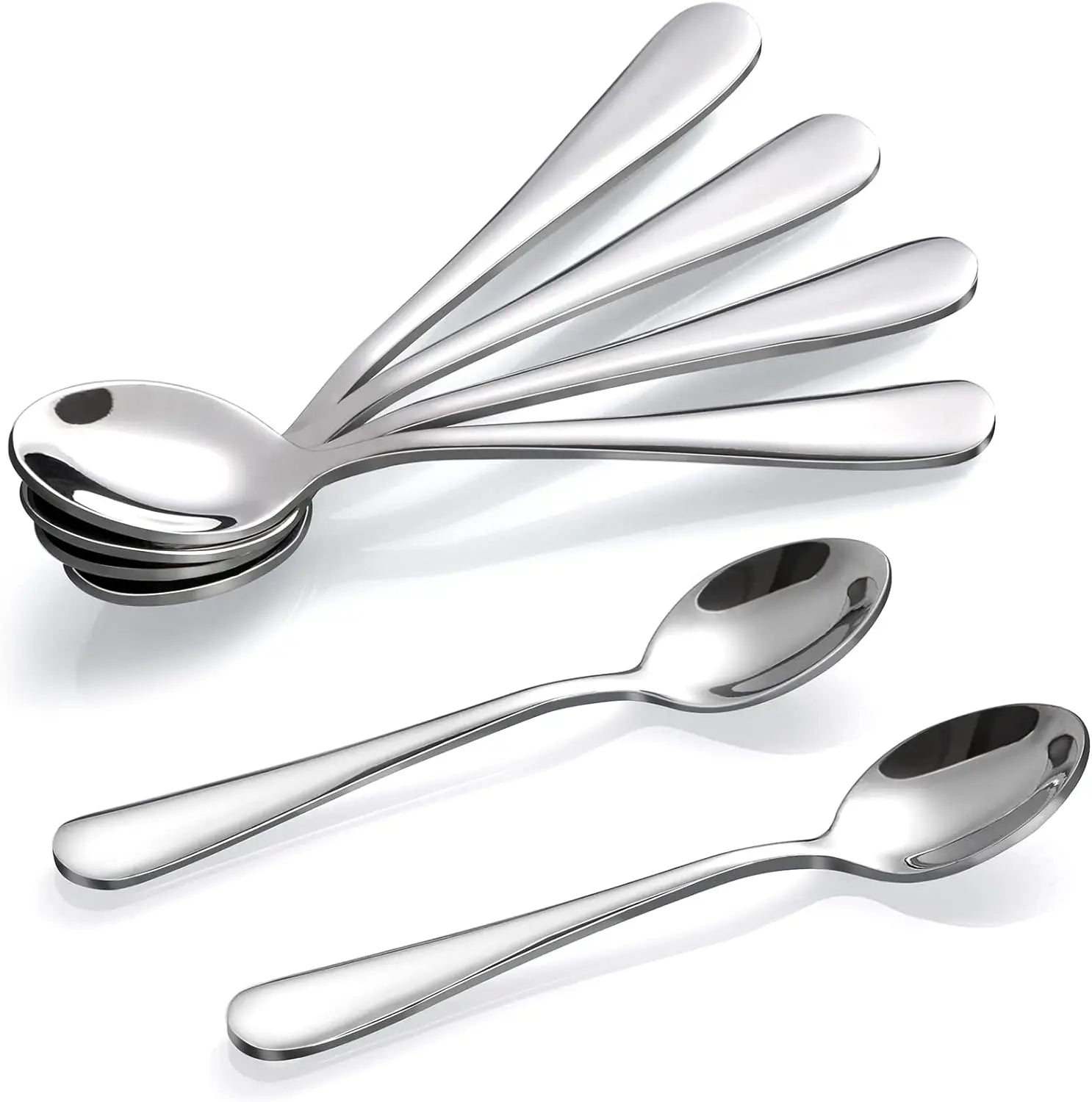 Mini 12.5cm Stainless Steel Mirror Polish Coffee Spoon Set for Dessert & Espresso Modern Design for Giveaways